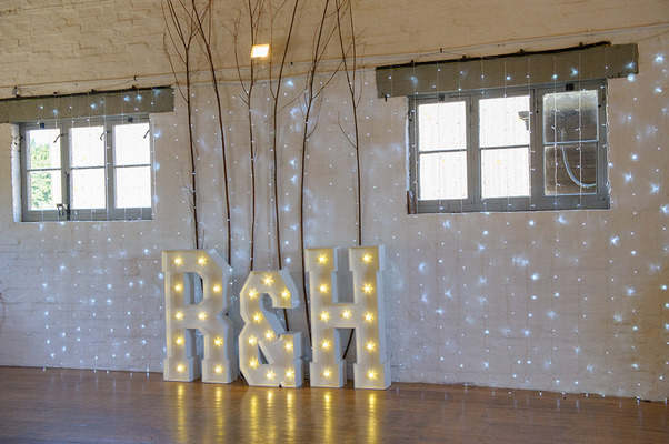 R & H light up letters