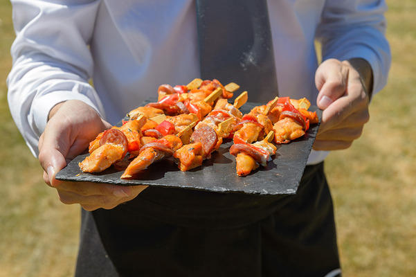 Chorizo and chicken skewers