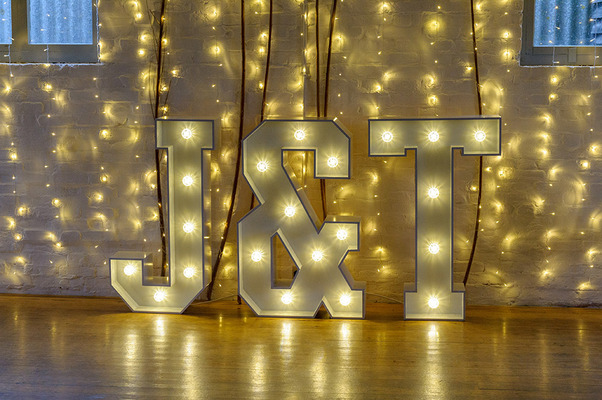 J & T light up letters